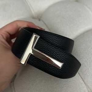 Tom Ford belt 85 cm reversible black and dark brown